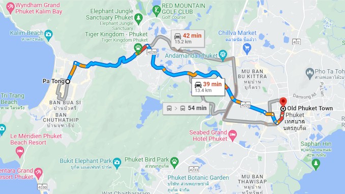 Best Ways to Travel From Patong to Old Phuket Town